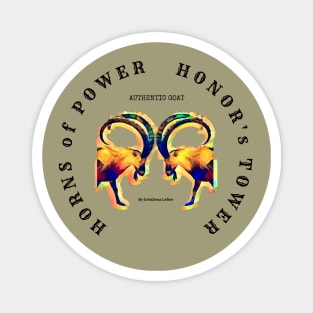 Horns of Power, Honor's Tower - fighting psychedelic colorful Goats Magnet
